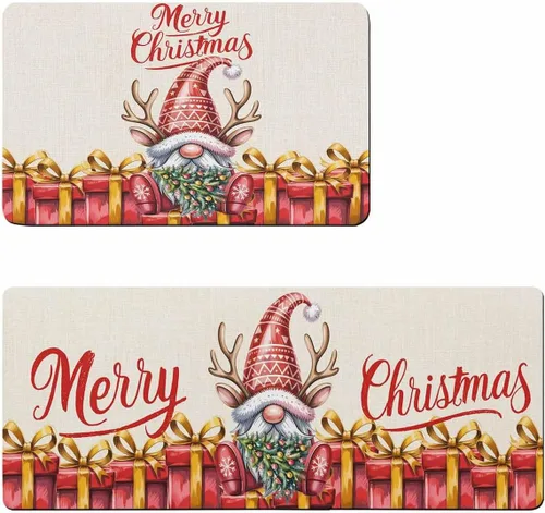 Tapete de baño de gnomos de Navidad para bañera, tapete antideslizante de secado rápido y absorbente, tierra de diatomeas para fregadero de ducha,