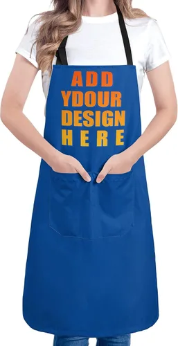 Miniatura 19 de Apron for Women with 2 Pockets Waterproof Bib for Kitchen Cooking Restaurant BBQ Painting Crafting Salon Nails