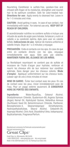 Miniatura 6 de GREAT CLIPS Solutions Acondicionador nutritivo de 10 onzas líquidas Aceite de argán Sin sulfatos y parabenos Hidrata y repara el cabello