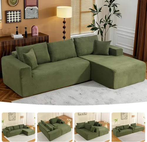 Miniatura 17 de Brage Living Sofá modular modular 2025 de 108 pulgadas, cómodo sofá modular sin hueso con diván en forma de L, sofá de asiento profundo para sala