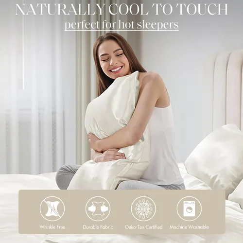 Miniatura 228 de Madison Park Essentials - Juego de sábanas de satén de lujo y sedoso con brillo natural, bolsillo elástico de 14 pulgadas para colchones de hasta 16