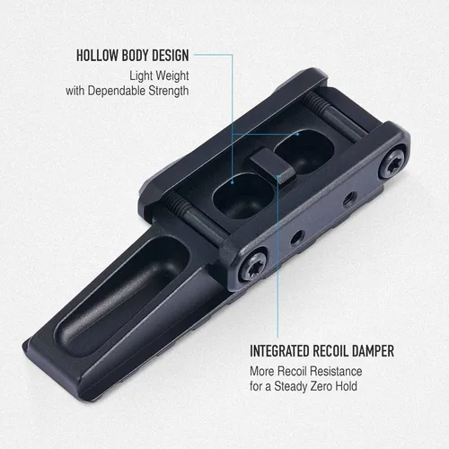 Miniatura 2 de YSS Red Dot Riser Mount Picatinny Riser Mount Adaptor Voladizo Diseño Voladizo 8 Ranura 3.9 pulgadas para Red Dot Sight Scope Mount