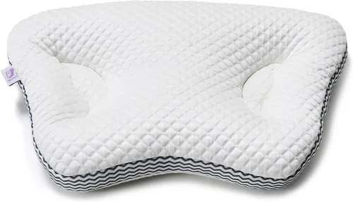Almohada - Dispositivo facial de prevención de arrugas del sueño, diseño patentado para huecos de oído, diseñado para personas que duermen de lado y