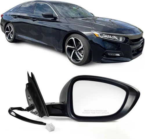 Miniatura 8 de Espejo de puerta lateral izquierdo para Honda Accord LX, Sport 2018-2022 丨 Eléctrico 丨 Sin calefacción, sin señal de giro, compatible con pintura