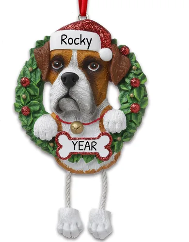 Miniatura 11 de Adornos de Navidad personalizados para perros de Elfos 2024 – Corona Shih Tzu para la primera Navidad de los amantes de los perros
