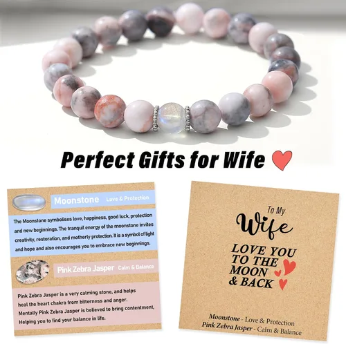 Miniatura 26 de Regalos de Navidad para mamá, tía, abuela, hermana, amor, equilibrio, pulsera de cristal natural con significado, regalos hechos a mano