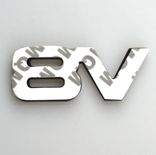 Miniatura 4 de EmbRoom V8 Emblema, calcomanía de metal 3D para automóvil, para automóviles universales, moto, bicicleta, automóvil, accesorios decorativos (negro)