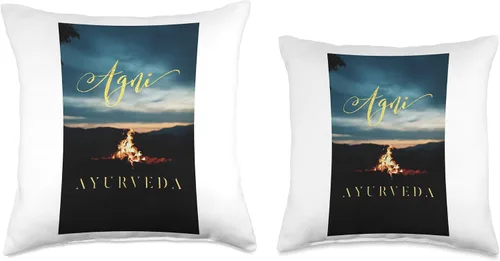 Miniatura 3 de Agni Vital Fire Transformation Ayurveda Flame Energy Throw Pillow, 16x16, multicolor