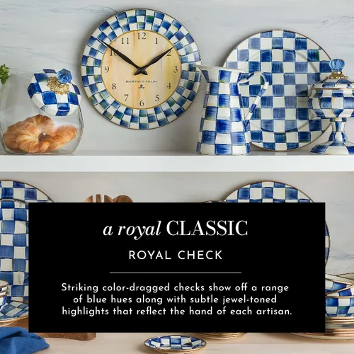 Miniatura 3 de MACKENZIE-CHILDS Royal Check - Juego de manteles individuales con juego de posavasos, 4 de cada uno, acabado duro