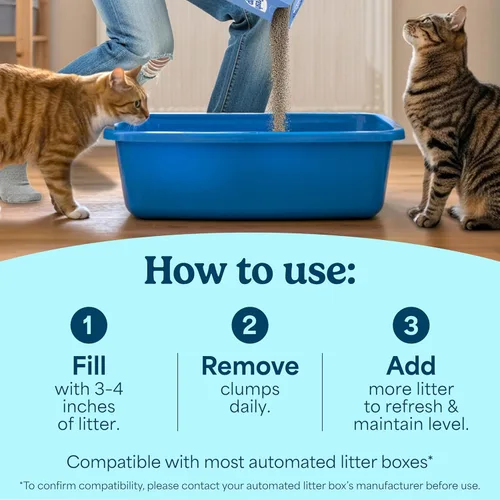 Miniatura 4 de Fresh Step Arena para gatos aglomerante, para varios gatos, control de olores de larga duración con carbón activado, fórmula baja en polvo, 14 libras