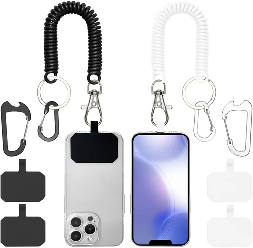 Miniatura 13 de HOTEMIA Cordón de seguridad antirrobo para teléfono con mosquetón, correa anticaída para actividades al aire libre como esquí, senderismo, ciclismo