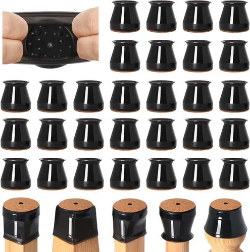 Miniatura 15 de 24 Piezas Protectores de Piso para Patas de Silla para Pisos de Madera Dura Cubiertas de Silicona para Proteger Pisos de Baldosas de Madera