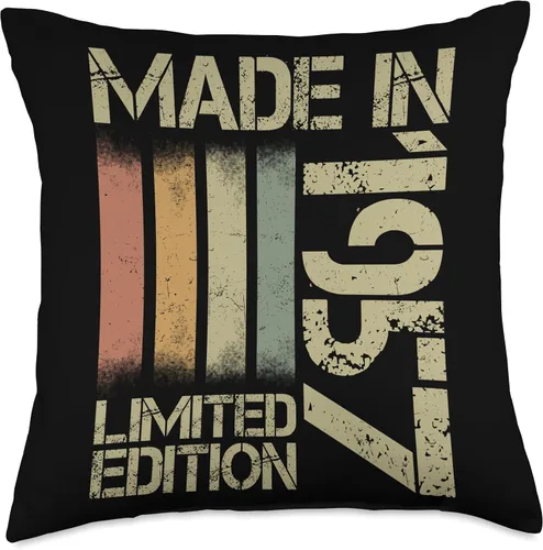 Miniatura 4 de 1957 vintage birthday retro Limited Edition men woman gift Throw Pillow