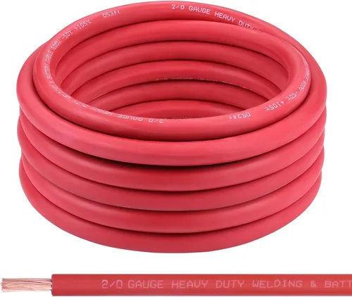 Miniatura 31 de Cable de Batería Calibre 2/0, 10 Pies Rojo + 10 Pies Negro 2/0 AWG Cable de Alambre de Soldadura de Cobre Puro, para Automotriz, Batería, Solar