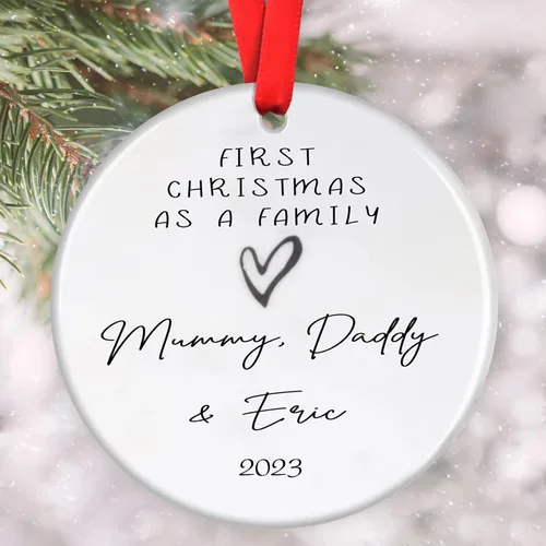 Miniatura 11 de Adornos familiares personalizados, adorno de Navidad familiar, decoración del hogar de Navidad, regalos de Navidad para la familia, adornos de árbol