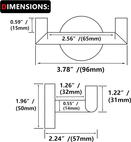 Miniatura 7 de Ganchos para toallas para baños, gancho negro mate para toallas de cocina y baño, gancho de acero inoxidable SUS304, ganchos dobles resistentes