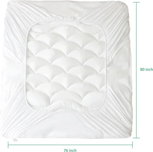 Miniatura 6 de PRIMESOFT Cubrecolchón refrescante tamaño Cal King, súper cómodo y transpirable, soporte inigualable, diseño ergonómico de 3 zonas, bolsillo