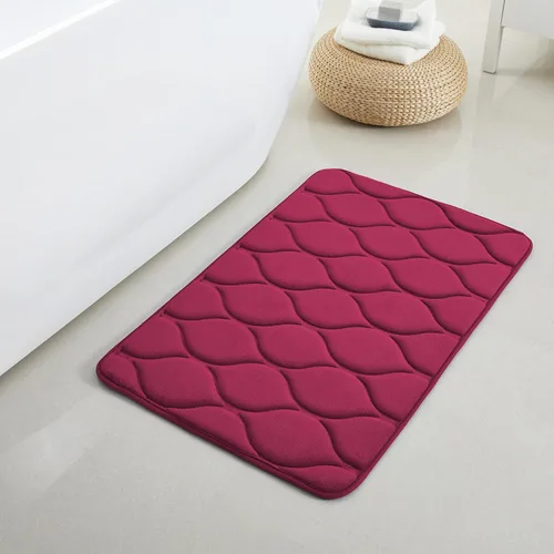 Miniatura 9 de Yafa Home Fashion 1 alfombra de baño de 17 x 24 pulgadas, espuma viscoelástica, absorbente de agua y antideslizante, color negro
