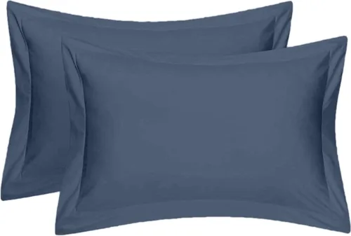 Miniatura 32 de Juego de 2 fundas de almohada estándar de 600 hilos, 100% algodón egipcio, con cierre de sobre, tamaño estándar de 20 x 26 pulgadas, fundas