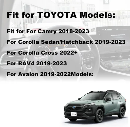 Miniatura 6 de Cubiertas de extensiones de palanca de cambios para volante compatibles con Toyota Camry 2018-2023 para Corolla RAV4 Avalon 2019-2023, extensiones