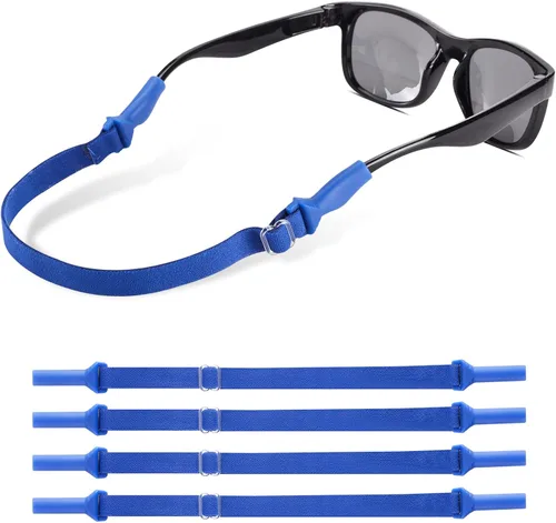 Miniatura 12 de lvvfit Correas de lentes para niños (6.5 a 10 pulgadas), correa ajustable para lentes de sol deportivas, correas de soporte para anteojos para niños