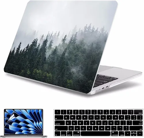 Miniatura 24 de Funda para MacBook Air de 15 pulgadas A3241 A3114 A2941 (versión 2023 2024 2025) – Carcasa rígida protectora a presión para MacBook Air de 15.3