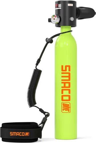 Miniatura 10 de SMACO Mini Scuba Tank 0.5L Handheld Diving Tank with DOT Marked Reusable Lung Air Tank Diving Cylinder for Underwater Exploration Emergency Rescue