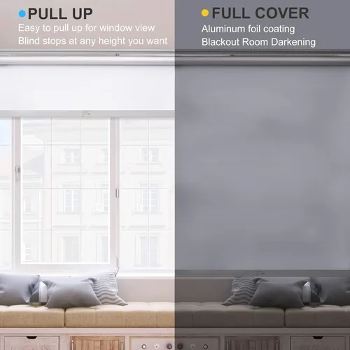 Miniatura 4 de MYshade CEL31WT72C - Persianas enrollables sin cordones con parada libre, persianas y cortinas para ventanas de oscurecimiento de habitación, mismas