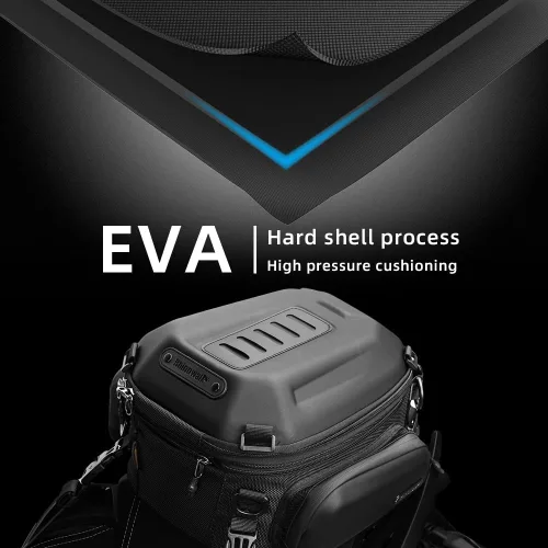 Miniatura 4 de Rhinowalk Bolsa trasera para motocicleta, bolsa de asiento trasero rígida impermeable, 12-18L expandible mochila de equipaje de motocicleta