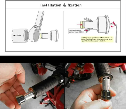 Miniatura 6 de Espejos de extremo de manillar MZS para motocicleta, vista trasera, espejo lateral negro 7/8 compatible con GROM MSX125 CB500F Z125 Z750 Z900 MT-03