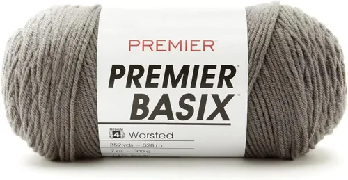 Miniatura 15 de Premier Yarns Basix, hilo de estambre sólido, hecho de acrílico, hilo ideal para ganchillo y tejer, Pecan, 359 yardas 1115-35 Pecan