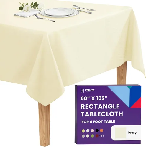 Miniatura 53 de Gee Di Moda - Mantel rectangular de 60 x 84 pulgadas – Mantel rectangular de poliéster lavable para mesa de 5 pies