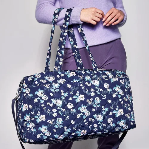 Miniatura 4 de Vera Bradley Bolsa de viaje grande de sarga de rendimiento para mujer, Rojo cardenal