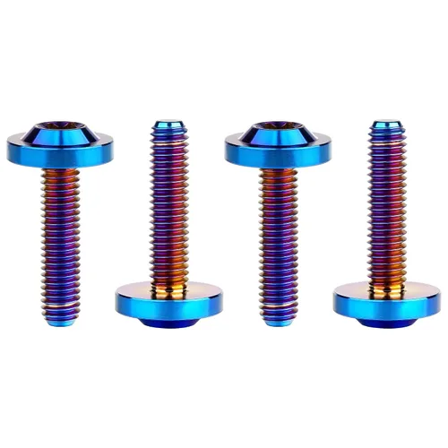 Miniatura 10 de Tornillos Torx T30 de titanio M6 10 15 20 0.984 in Torx T30 para bicicleta, motocicleta, automóvil, paquete de 4 (M6 x 0.394 in, plateado)