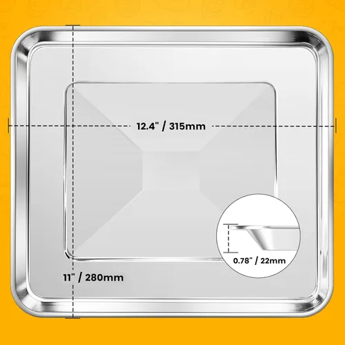 Miniatura 2 de GXF Bandeja de horno tostador para Cuisinart TOA-60 TOA-65 TOA-70 ToA-70 horno de convección para freidora de aire, 12 x 11 pulgadas, repuesto