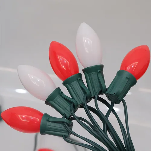 Miniatura 17 de C7 Luces de Navidad para Exteriores 25 Pies Luces de Cadena LED de Navidad con 27 Bombillas LED Multicolor (2 de Repuesto), Luces de Cadena