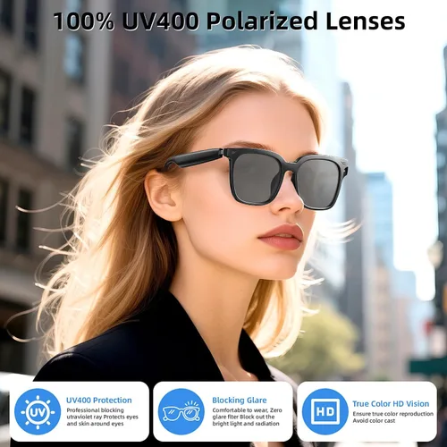 Miniatura 4 de Lentes inteligentes, gafas Bluetooth para hombres y mujeres, protección UV, traducción en tiempo real con más de 144 idiomas, gafas AI con chat GPT