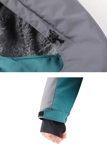 Miniatura 6 de Mden Chaqueta de esquí impermeable para mujer, resistente al viento, con aislamiento de forro polar