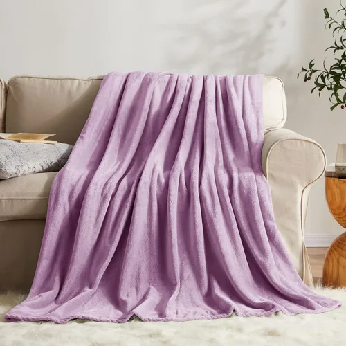 Miniatura 44 de KMUSET Manta de Tiro Súper Suave Premium de Franela de Forro Polar Sedosa Tamaño de Tiro Beige Microfibra Manta Ligera para Uso en Todas