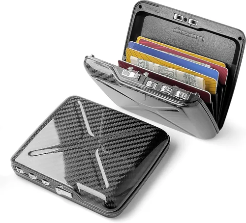 Miniatura 2 de ÖGON -DESIGNS- The First Pocket Size Vault - Cartera de código de aluminio para tarjetas y billetes, con cerradura con un código de 3 dígitos