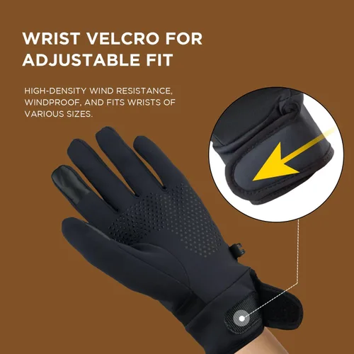 Miniatura 5 de LIFECT Guantes de invierno, guantes para clima frío, guantes cálidos para hombres y mujeres, guantes antideslizantes para pantalla táctil