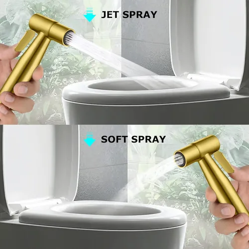 Miniatura 5 de LOSCHEN Kit de rociador de bidé para inodoro, rociador de mano Shattaf Accesorio de inodoro de acero inoxidable para baño de mascotas/higiene