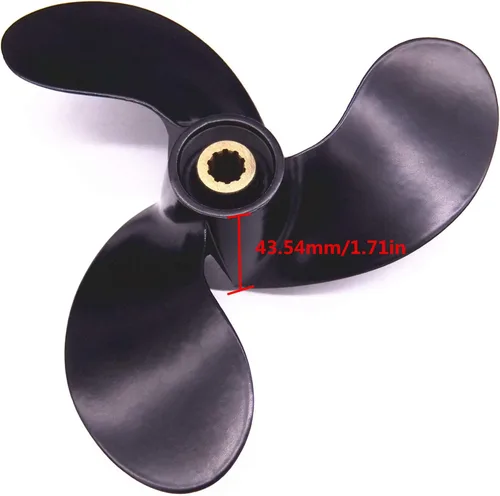 Miniatura 3 de SouthMarine 58110-97JA0-019 Hélice de aleación de aluminio para Suzuki 2.5hp DF2.5 motores fueraborda A520 7 3/8x5 3/8