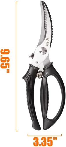 Miniatura 6 de Brigii Tijeras de cocina, tijeras de acero inoxidable resistentes para aves de corral, tijeras de cocina multiusos para cortar pollo, pescado