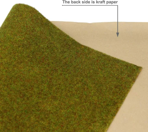 Miniatura 4 de CP135 Alfombrilla de Hierba Artificial para Modelos de Trenes Verde Amarillo Otoño Tardío 40 x 100cm o 15.7"x 39" para Decoración, Paisaje