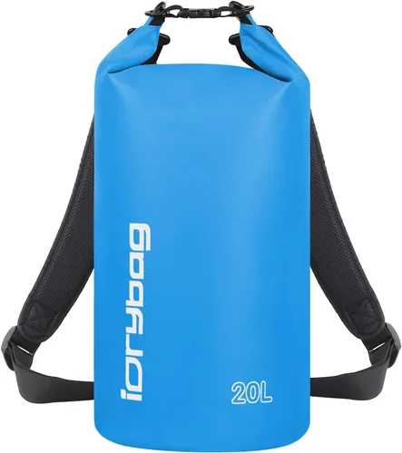 Miniatura 36 de IDRYBAG Bolsa seca para kayak impermeable 2L/5L/10L/15L/20L, pequeña bolsa impermeable para navegación