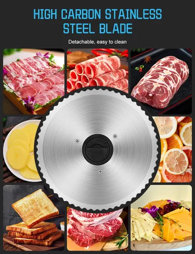 Miniatura 2 de Cuchilla de corte de carne de acero inoxidable de 7.5 pulgadas, rebanadora de alimentos, hoja redonda solo para cortadora de carne TOKASS