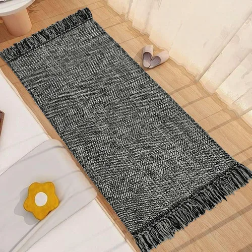 Miniatura 6 de Collive - Alfombra de pasillo de cocina, 2 x 4.3 pies, alfombra tejida a mano de algodón reversible lavable, alfombra moderna de estilo granja