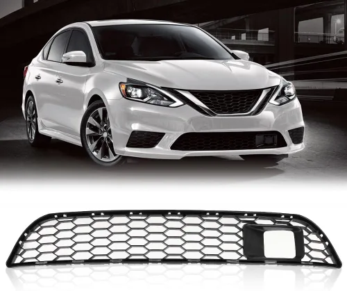 Miniatura 15 de PIT66 Parachoques delantero inferior Billet Grill Combo Inserto compatible con Nissan Maxima 2009-2014 Negro N87774H