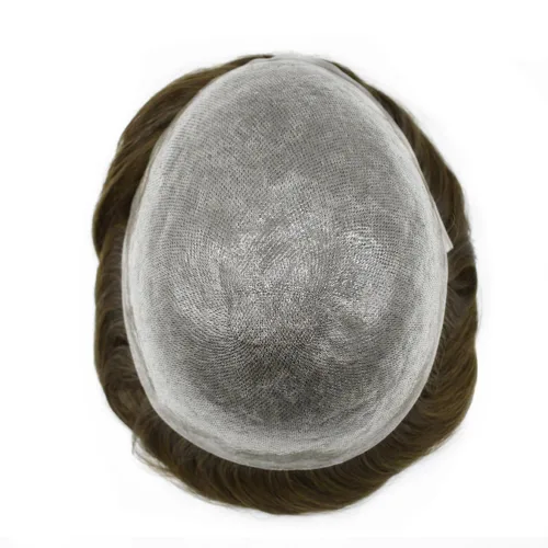 Miniatura 5 de Tupé de piel ultrafina para hombres Piezas de pelo Sistema de reemplazo Real Cabello humano Piezas para hombres Toupee Protesis Capilar Para Hombre